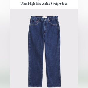 Abercrombie Ultra High Rise Ankle Straight Jean
